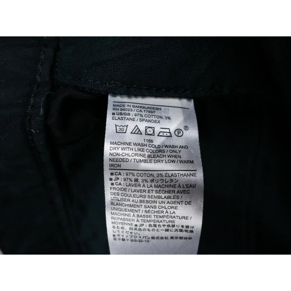 Banana Republic Shorts Mens 31 Actual 32 Black Slim Lived In Chino Stretch NWT